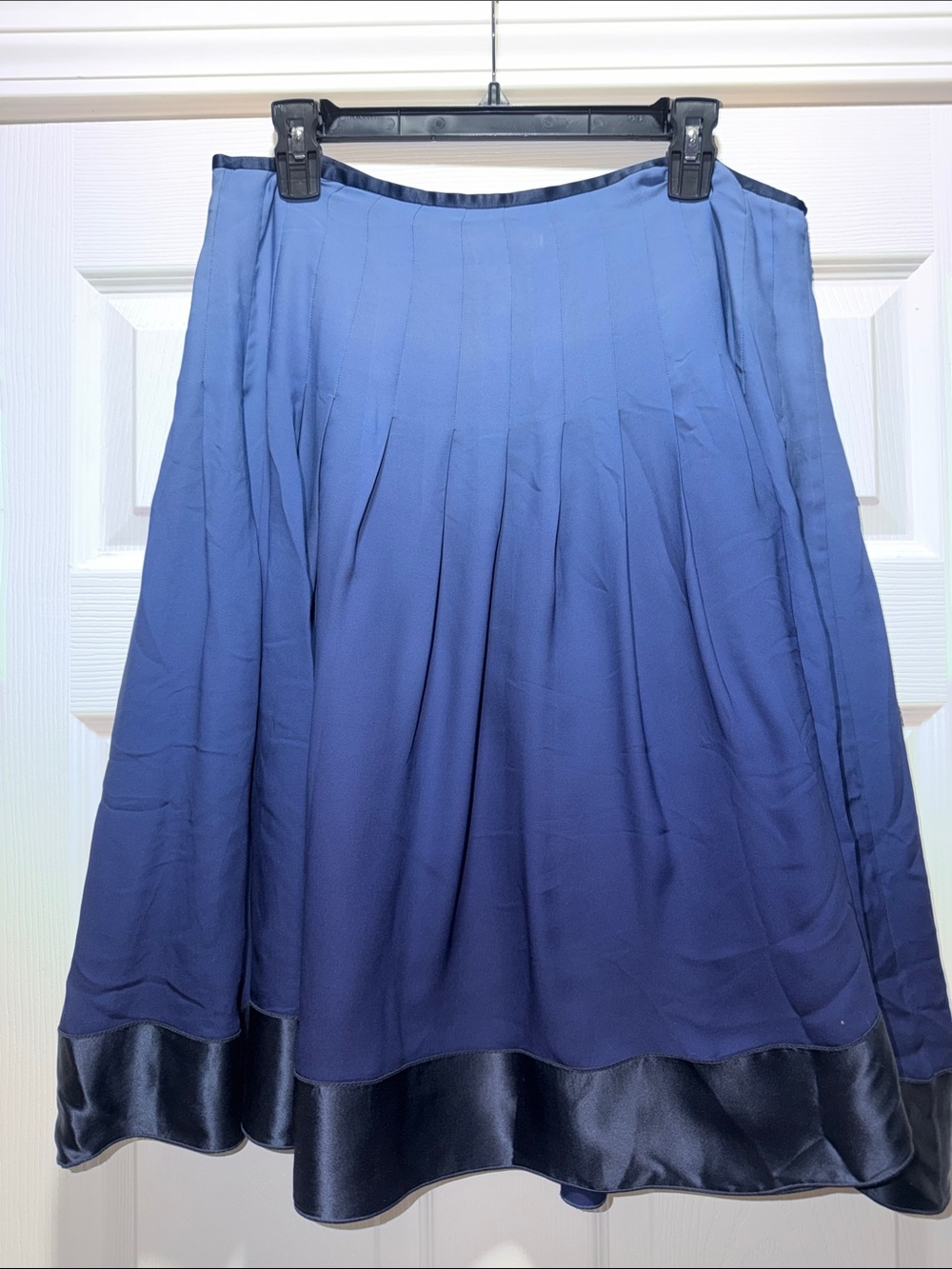 Women’s Talbots Navy Blue Pleated A-Line Skirt